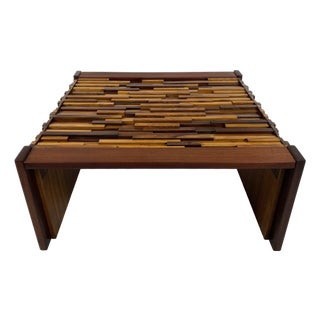 Mid Century Modern Brutalist Folding Coffee Table by Percival Lafer For Sale