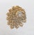 1960s Vintage 1966 Signed Monet Goldtone Filigree Brooch For Sale - Image 5 of 7