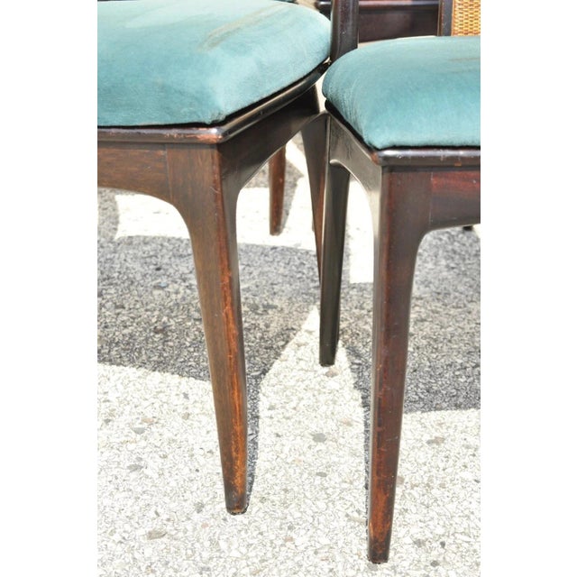 Vintage John Stuart Cane Back Mid Century Modern Asian Dining Chairs - Set of 10 For Sale In Philadelphia - Image 6 of 12