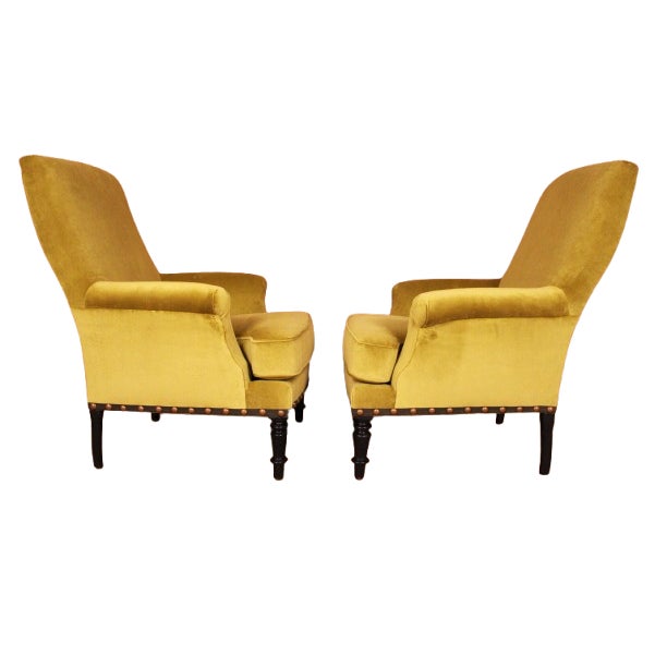 Pair of Napoleon III Library Chairs C. 1860 For Sale In New York - Image 6 of 6