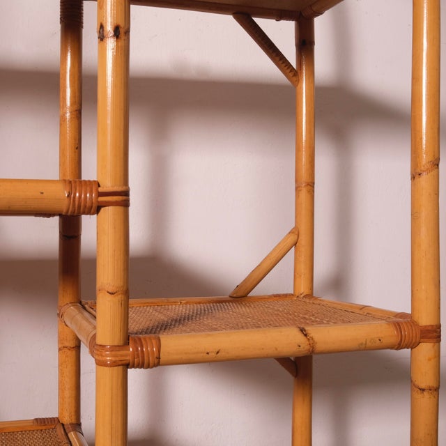 Vintage Bamboo Bookcases, Italy, 1970s, Set of 2 For Sale - Image 4 of 18
