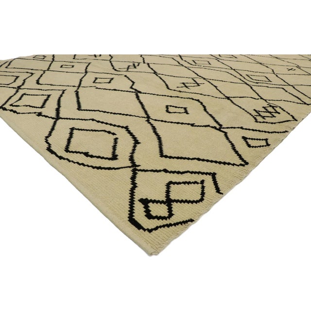 Tribal Moroccan Style Rug - 09'02 X 12'06 For Sale - Image 3 of 10