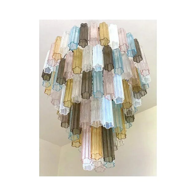 Multicolor Tronchi Murano Glass Chandelier by Simoeng For Sale - Image 8 of 13