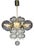 Mid-Century Chandelier with Brass Fixture and Glass Globes attributed to Preciosa, Czechia, 1960s For Sale