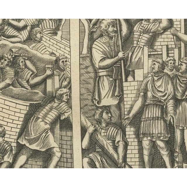 Bernard de Montfaucon, Roman Legionaries Clearing Woodland and Raising Walls, Trajan's Column, 1722, Engraving For Sale - Image 4 of 8