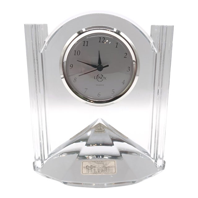 Vintage Lenox Synchronicity Crystal Clock For Sale