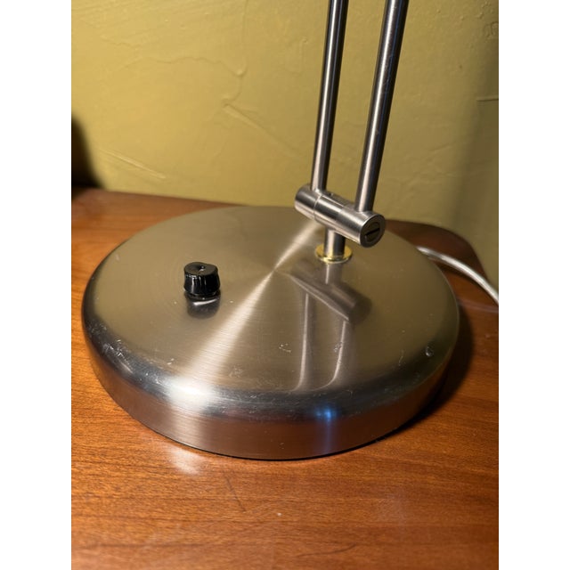 Tensor Vintage Tensor Pittsburgh Collection Ufo Halogen Desk Lamp - Brushed Steel Space A For Sale - Image 4 of 6