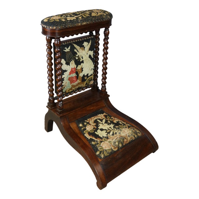 Napoleon III Brown Wooden Prie-Dieu For Sale