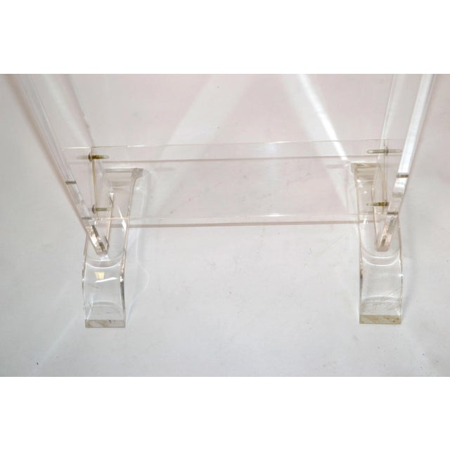 Plastic Charles Hollis Jones Style Mid-Century Modern Lucite Coat Rack, Valet Stand For Sale - Image 7 of 12