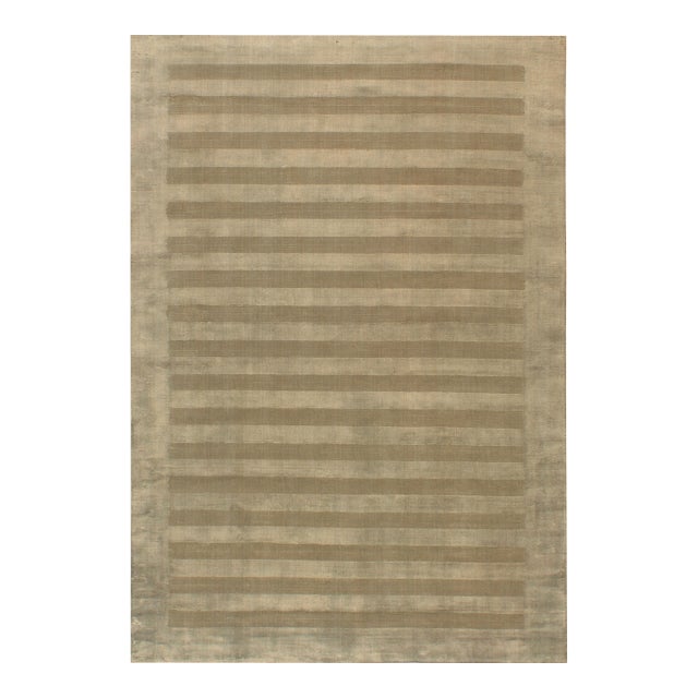 Yunta Hand loom Viscose Gold Rug - 12'x15' For Sale