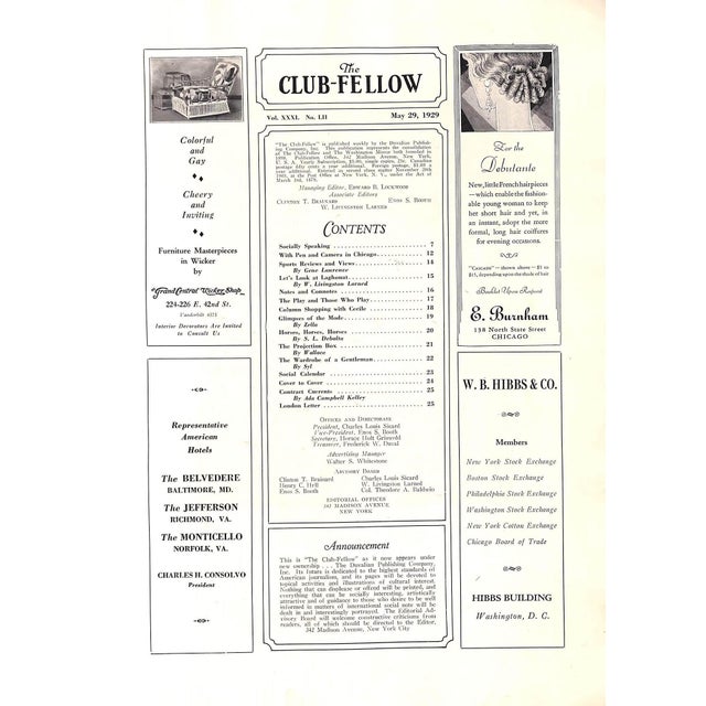 The Club-Fellow May 29, 1929 For Sale - Image 4 of 11
