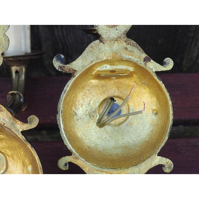 French Serpent Wall Sconces in Ornate Bronze and Gold, 1920s, Set of 2 For Sale - Image 17 of 18