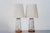 Mid-Century Modern Scandinavian Teak and Glass Table Lamps, Set of 2 For Sale - Image 9 of 17