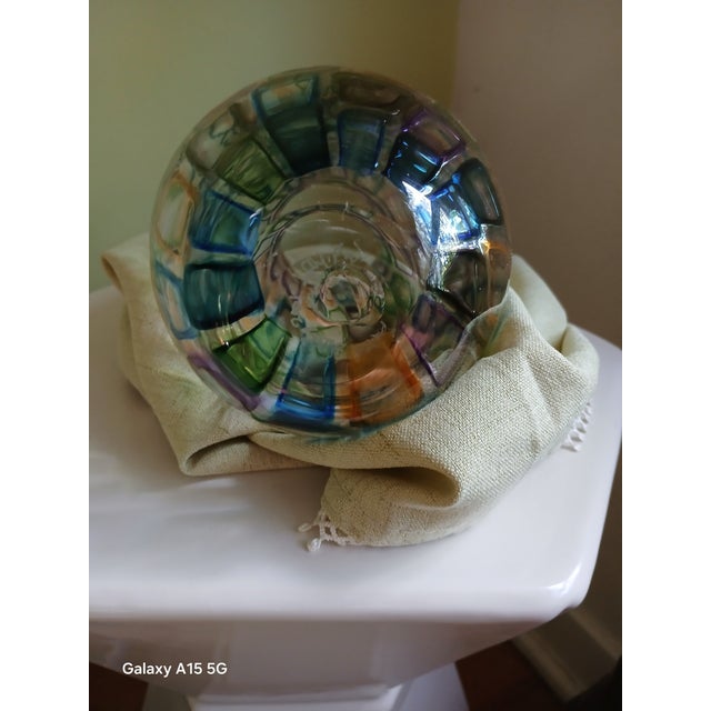 Handblown Glass Vase For Sale - Image 9 of 10