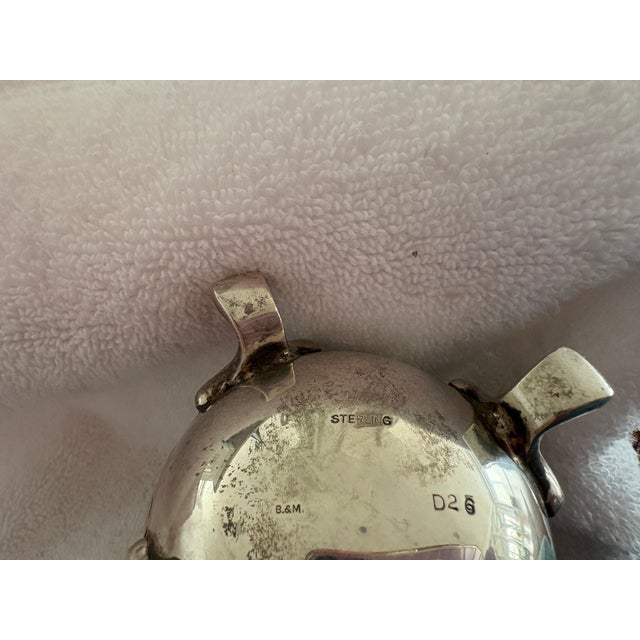 Mid 20th Century Mid 20th Century Sterling Silver Tray With Milk and Sugar Bowl - Set of 3 For Sale - Image 5 of 9
