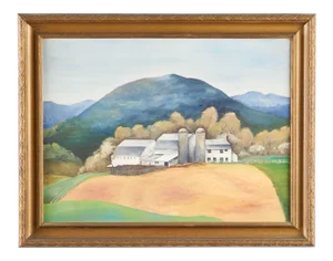 1940s Vintage Wpa Style Farmhouse in San Marcos Texas Painting