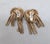 Gold Vintage 1950s Signed Monet Goldtone Knot Fringe Clip Earrings For Sale - Image 8 of 8