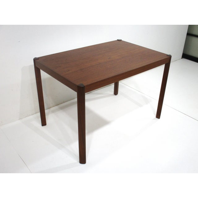 Mid-Century Modern Mangus Olesen Styled Teak Rosewood Side Table Denmark For Sale - Image 3 of 9