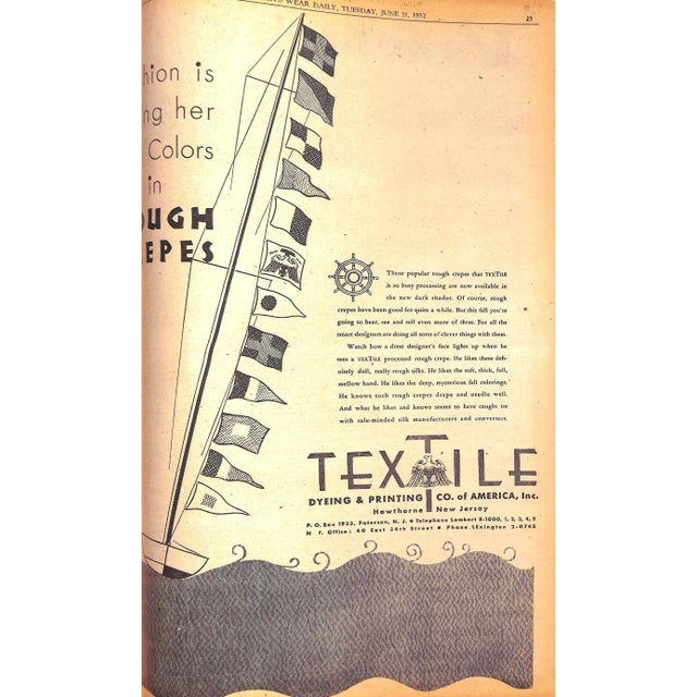Traditional Women's Wear Daily June 1932 For Sale - Image 3 of 11