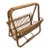 Vintage MCM Rattan Wicker 19" Magazine Rack Stand Franco Albini Style Boho Decor For Sale
