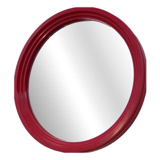 Space Age Round Plastic Mirror, 1970s For Sale