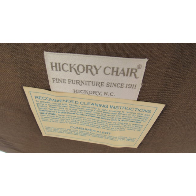 1980s Hickory Chair Designer Club Mahogany Chair For Sale - Image 9 of 9