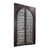Antique Indian Teakwood and Painted Iron Compound Door For Sale In Santa Fe - Image 6 of 6