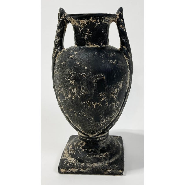 Vintage Weathered Grecian Style Pottery Urn For Sale - Image 4 of 8