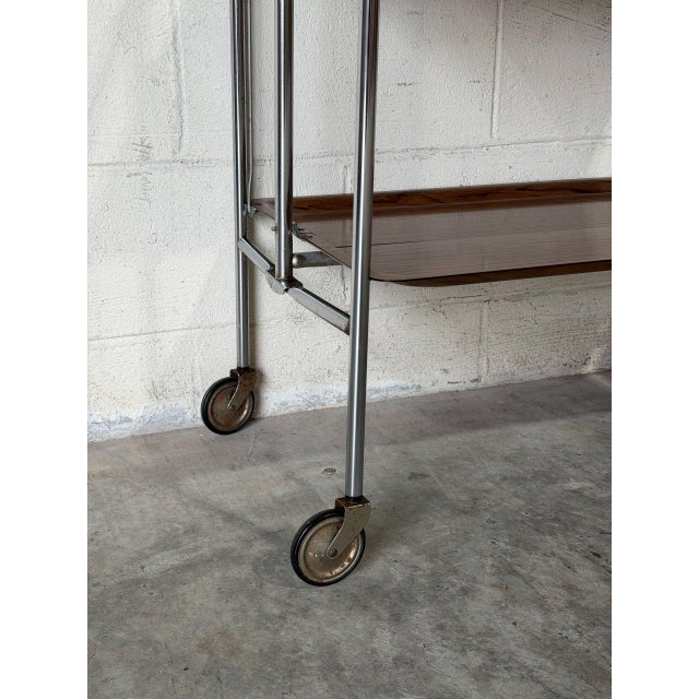 Two-Tier Rosewood Foldable Bar Cart German Mid-Century Modern 1970s For Sale - Image 10 of 10