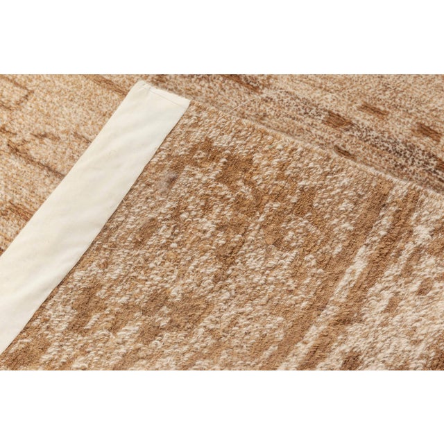 Contemporary Geometric Beige and Brown Handmade Hemp Rug by Doris Leslie Blau For Sale In New York - Image 6 of 6