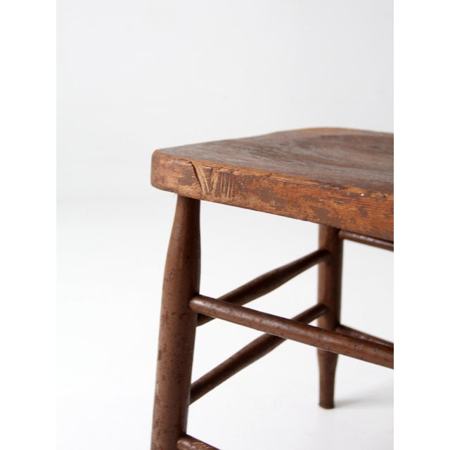 Brown Antique Windsor Bow Back Spindle Chair For Sale - Image 8 of 14