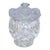 Mid 20th Century Waterford Style Boho Chic Heavy Crystal Bonbonniere Cookie Jar Bowl For Sale