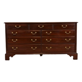 Ethan Allen Georgian Solid Cherry Wood Dresser or Credenza For Sale