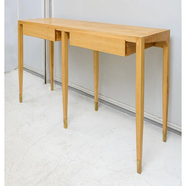 Italian Console on Tapered Legs Attributed to Gio Ponti For Sale - Image 9 of 10