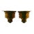 Pair Antique Anglo Sinhalese Black Lacquer Rearing Lions Wall Shelves Brackets 1880 For Sale