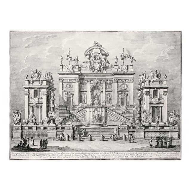 Giuseppe Vasi, Campidoglio Festivamente Ornato, Etching, 1775 For Sale