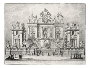 Giuseppe Vasi, Campidoglio Festivamente Ornato, Etching, 1775