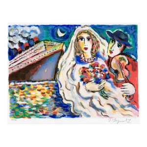 Zamy Steynovitz Honeymoon Figural Serigraph