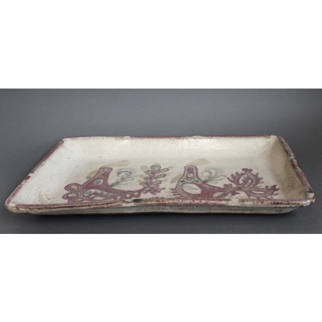 Mid-Century French Ceramic Tray by Gustave Reynaud for Le Mûrier, 1960s For Sale - Image 11 of 13