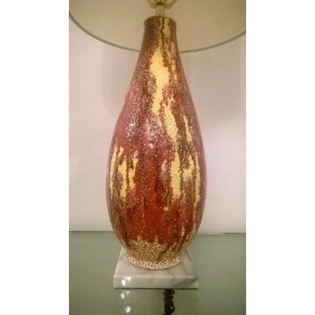 1950s 1950s Italian Art Pottery Lamps - a Pair For Sale - Image 5 of 9