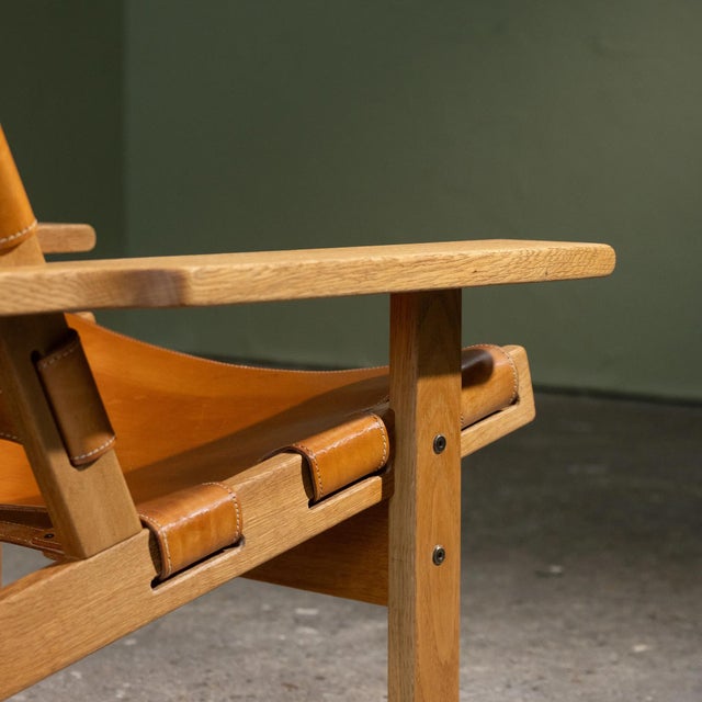 Model 168 Lounge Chairs in Cognac Leather with Oak Frames by Kurt Østervig, Denmark, 1960s, Set of 2 For Sale - Image 6 of 11