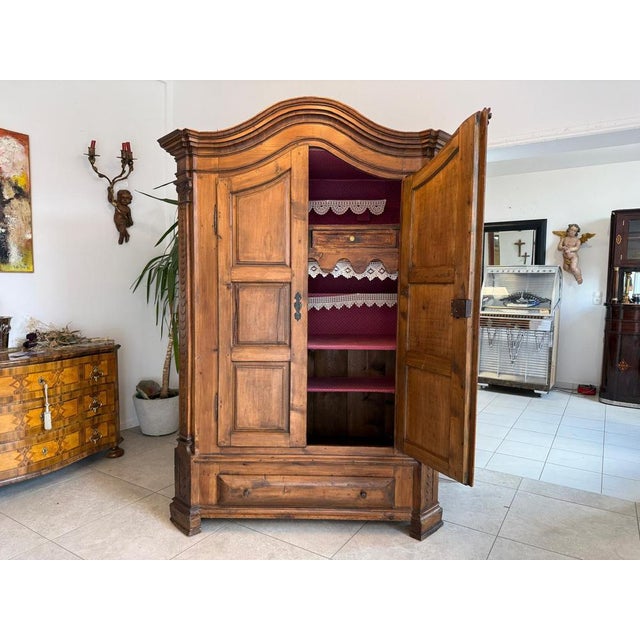 1980s Baroque Beechwood Cupboard, 1980s For Sale - Image 5 of 9