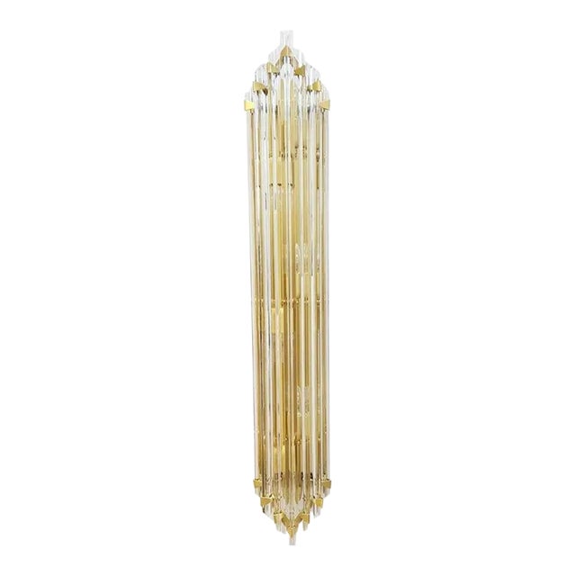 21st Century Maestoso Murano Triedri Glass Rod Sconce by Fabio LTD For Sale