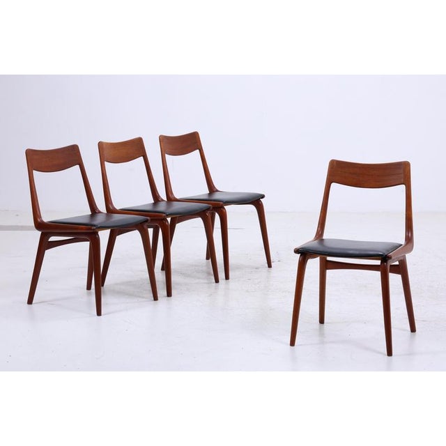Mid-Century Danish Model 370 Boomerang Chairs in Teak by Alfred Christensen for Slagelse, 1960s, Set of 4 For Sale - Image 18 of 18