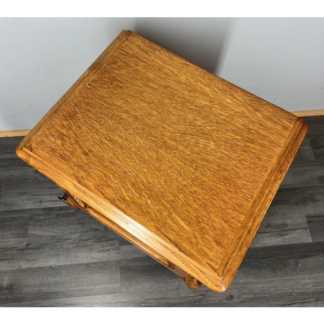 Gold Vintage French Oak Bedside Tables, Set of 2 For Sale - Image 8 of 11