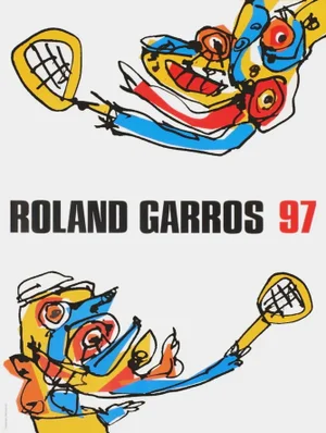 1997 Antonio Saura Roland Garros Poster