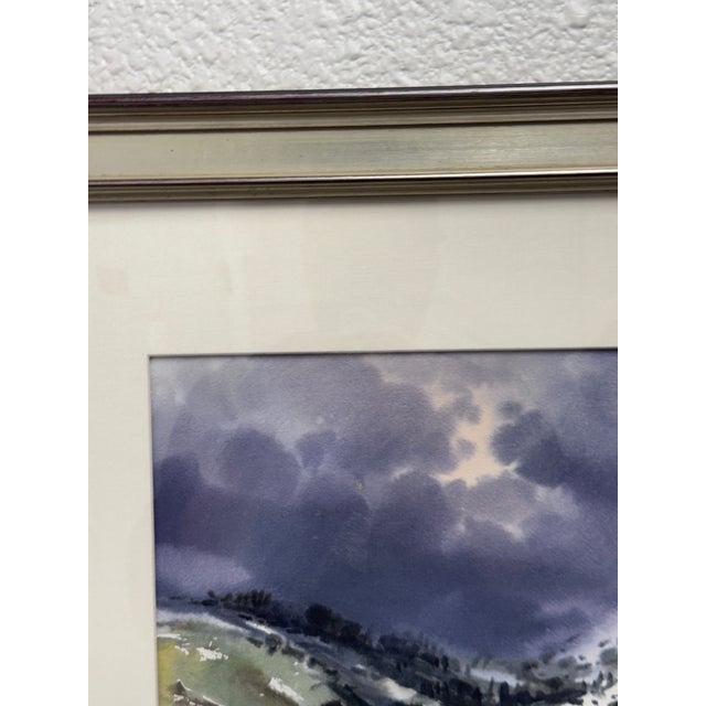 Rafael Requena "Invierno, Sierra De Madrid" Original Watercolor Painting For Sale - Image 11 of 12