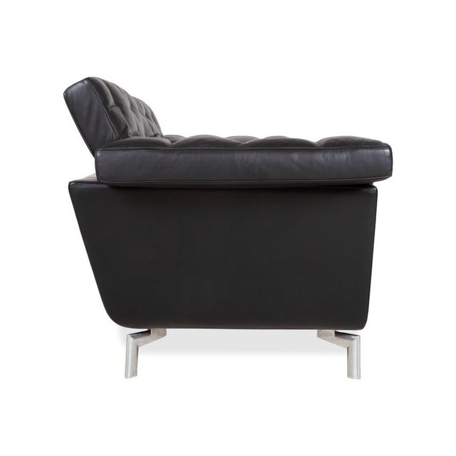 Three-Seater Sofa in Black Leather from de Sede For Sale - Image 18 of 18