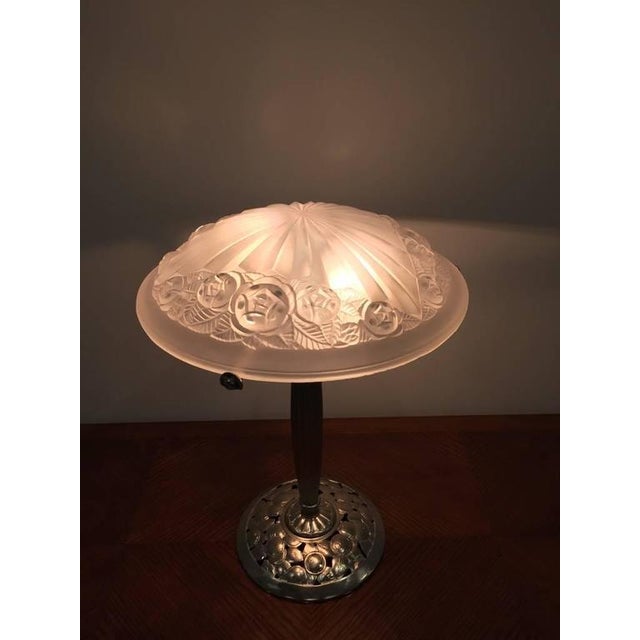 David Gueron Degue French Art Deco Table Lamp Signed by Degue For Sale - Image 4 of 9
