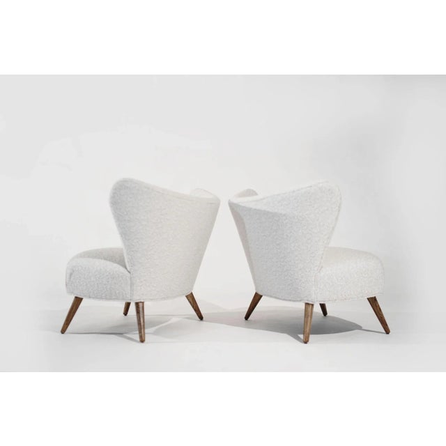 Mid-Century Modern Scandinavian Modern Wingback Lounges, Denmark, C. 1950s - a Pair For Sale - Image 3 of 12